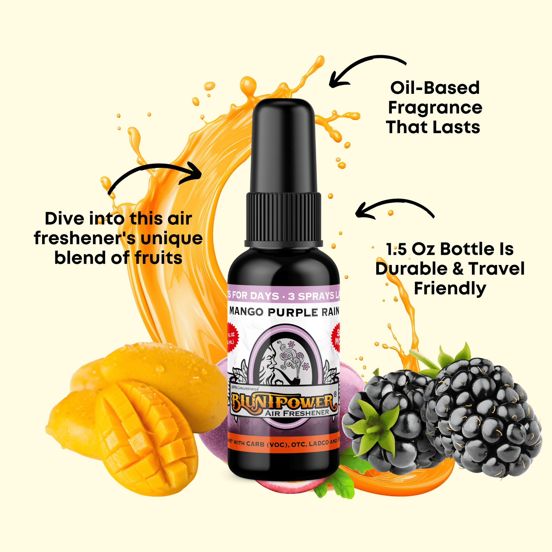 Mango Purple Rain Air Freshener Spray | BluntPower Air Freshener