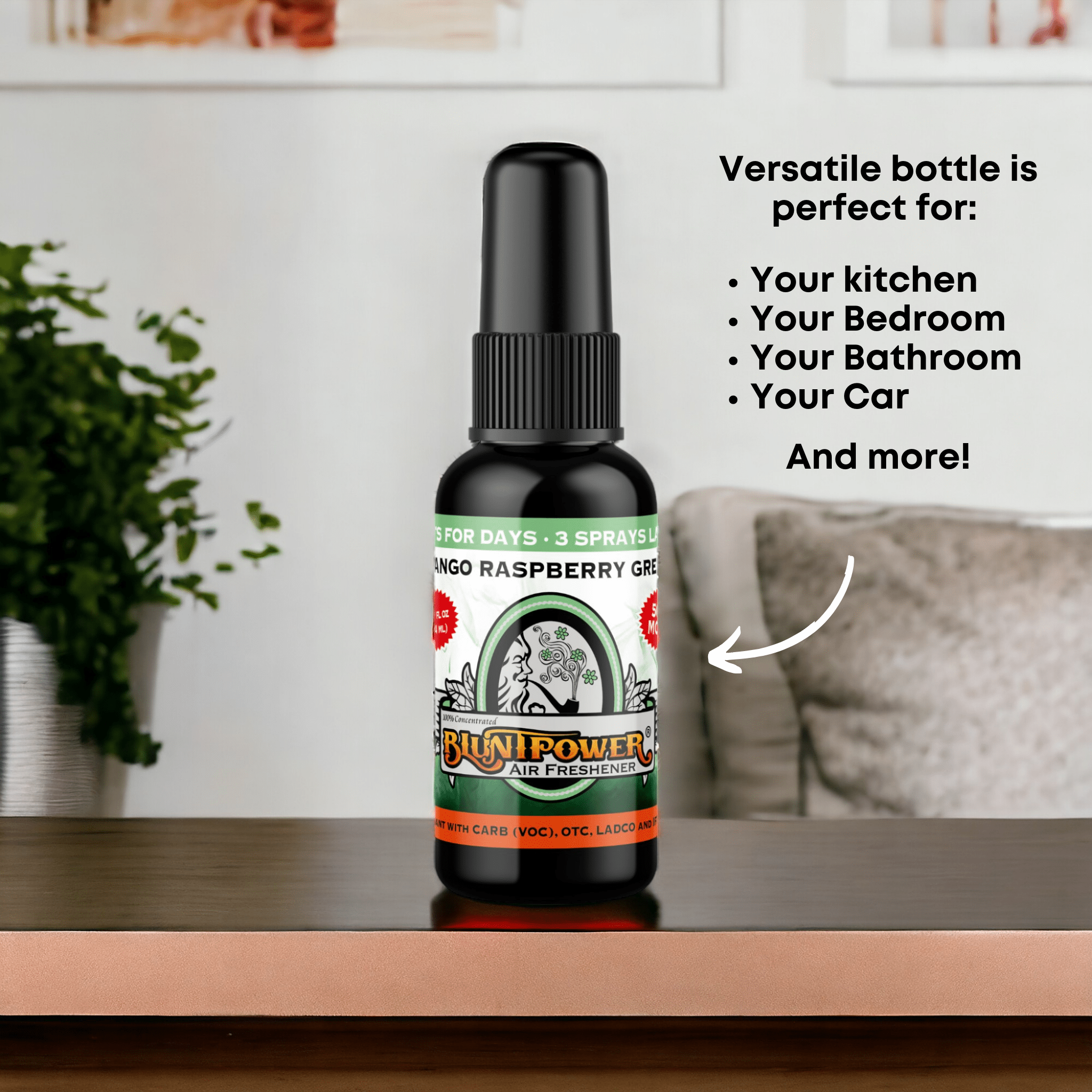 Mango Raspberry Green Air Freshener Spray - BluntPower Air Freshener