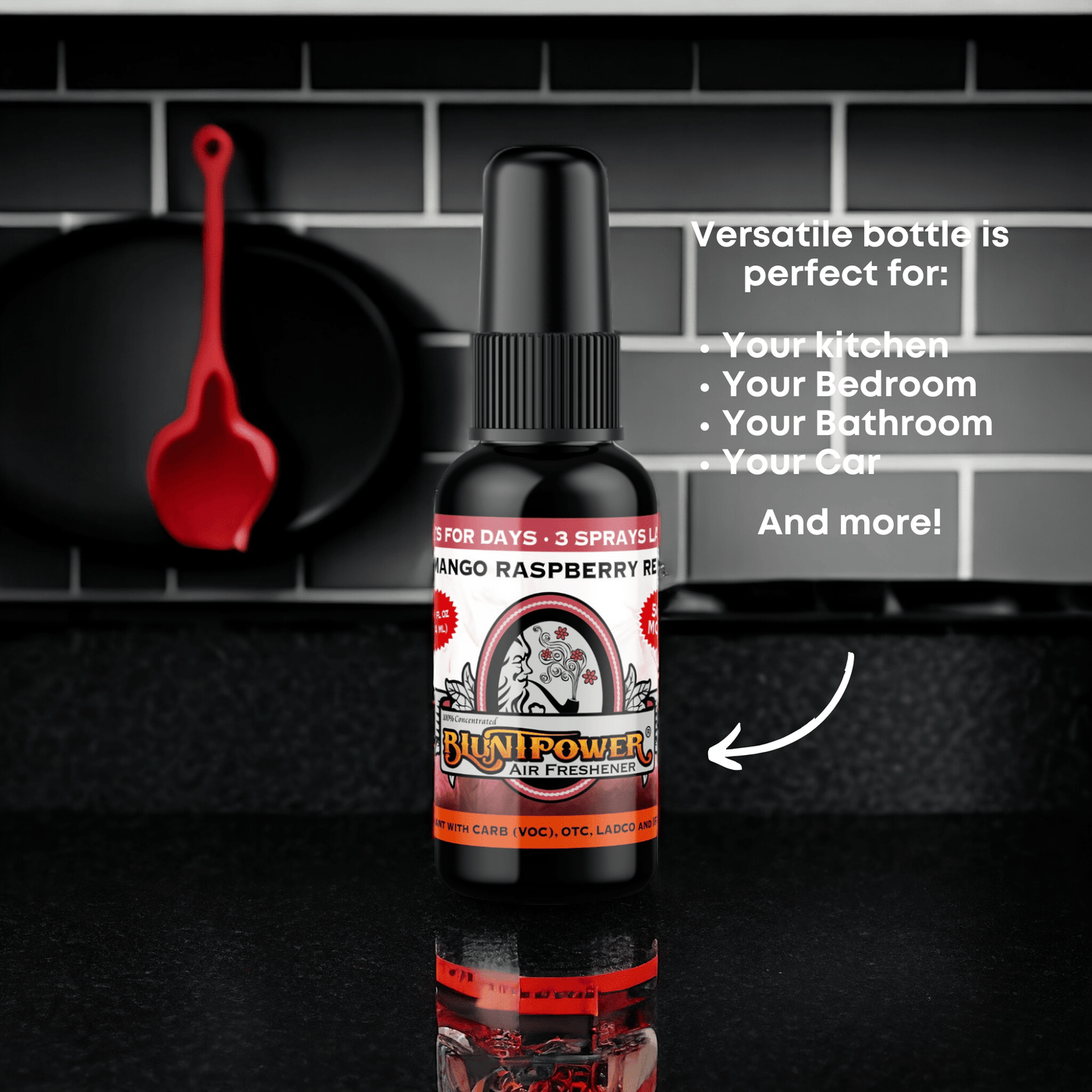 Mango Raspberry Red Air Freshener Spray - BluntPower Air Freshener