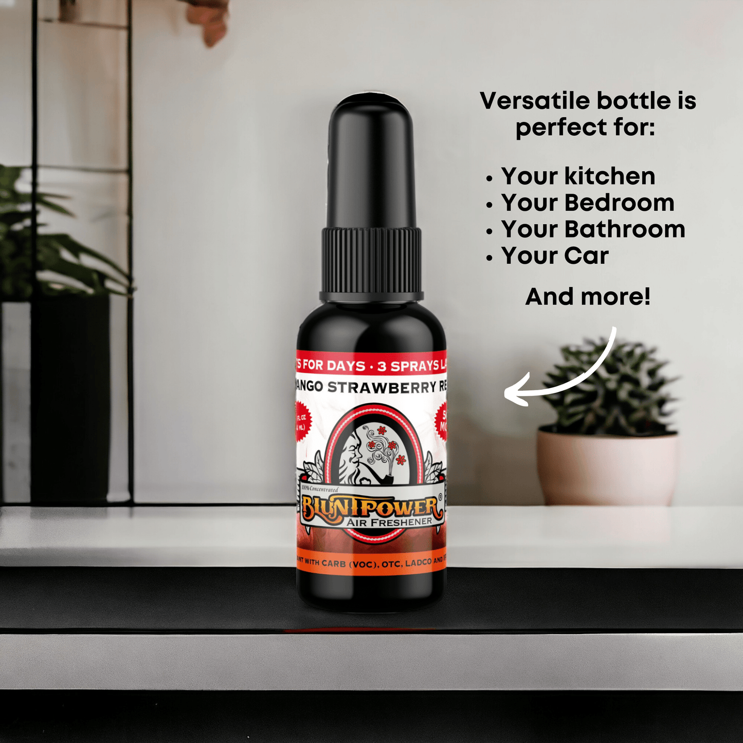 Mango Strawberry Red Air Freshener Spray - BluntPower Air Freshener