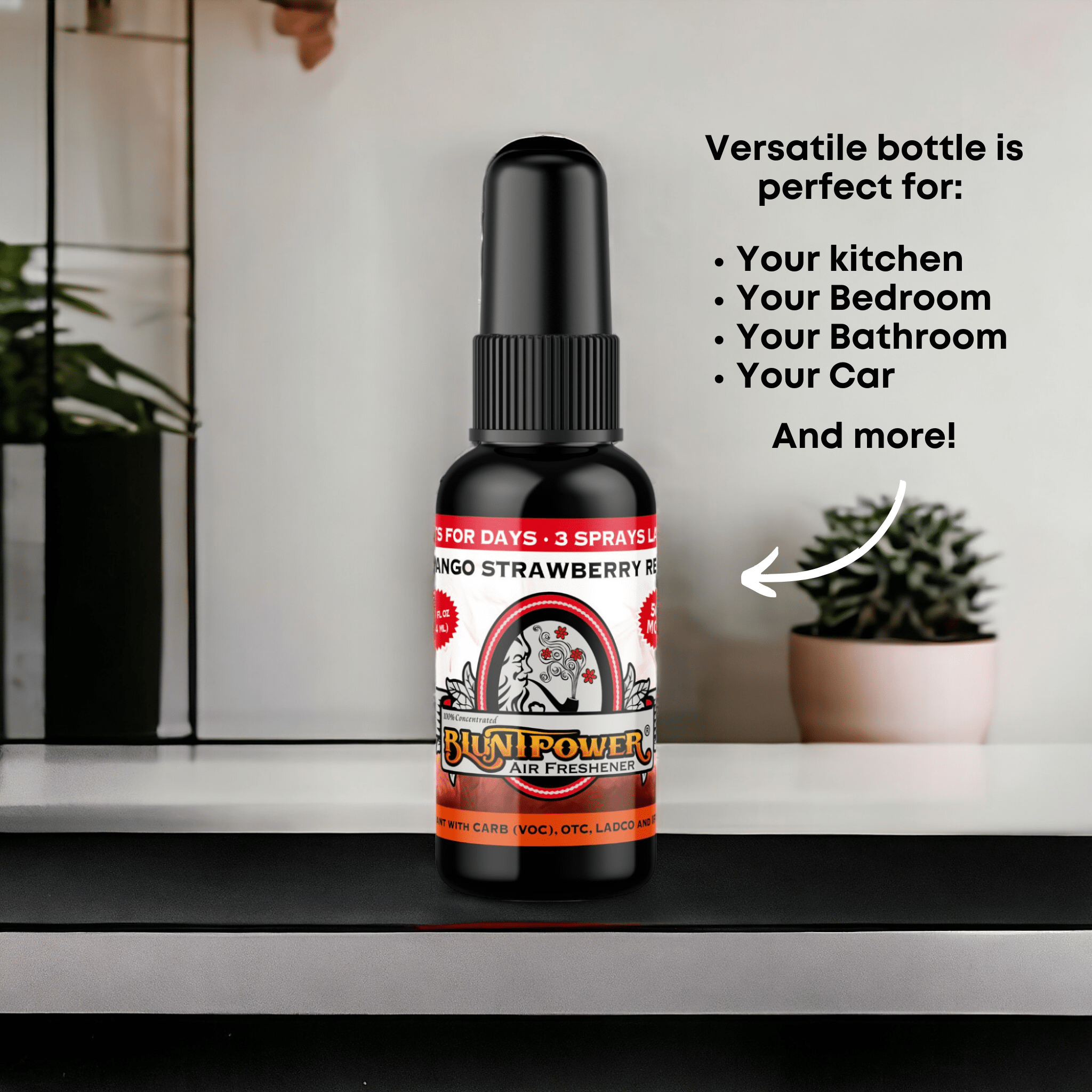 Mango Strawberry Red Air Freshener Spray - BluntPower Air Freshener