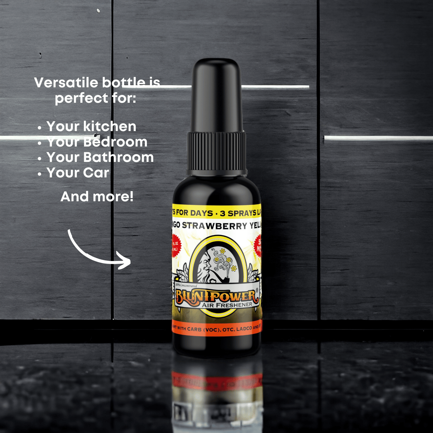 Mango Strawberry Yellow Air Freshener Spray - BluntPower Air Freshener
