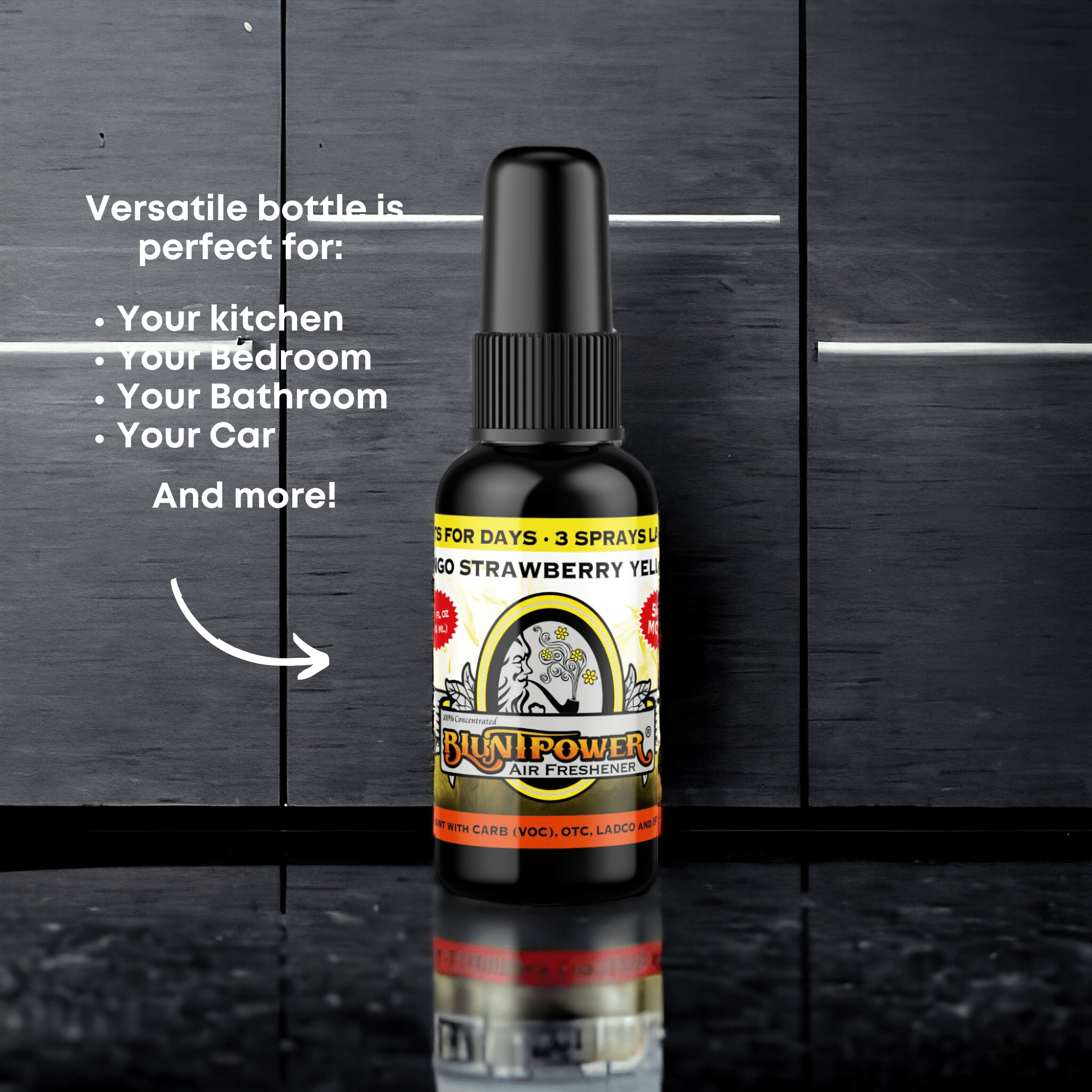 Mango Strawberry Yellow Air Freshener Spray - BluntPower Air Freshener