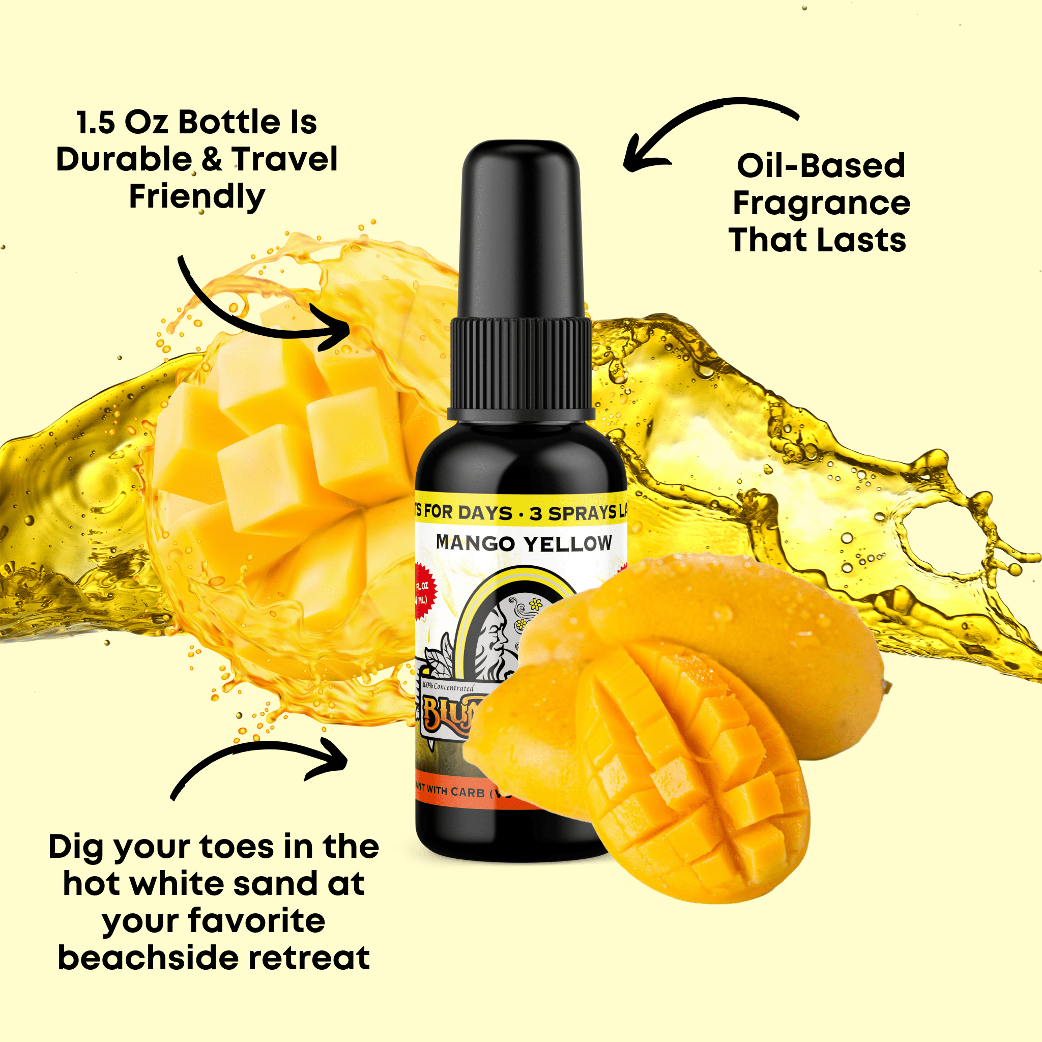 Mango Yellow Air Freshener Spray - BluntPower Air Freshener