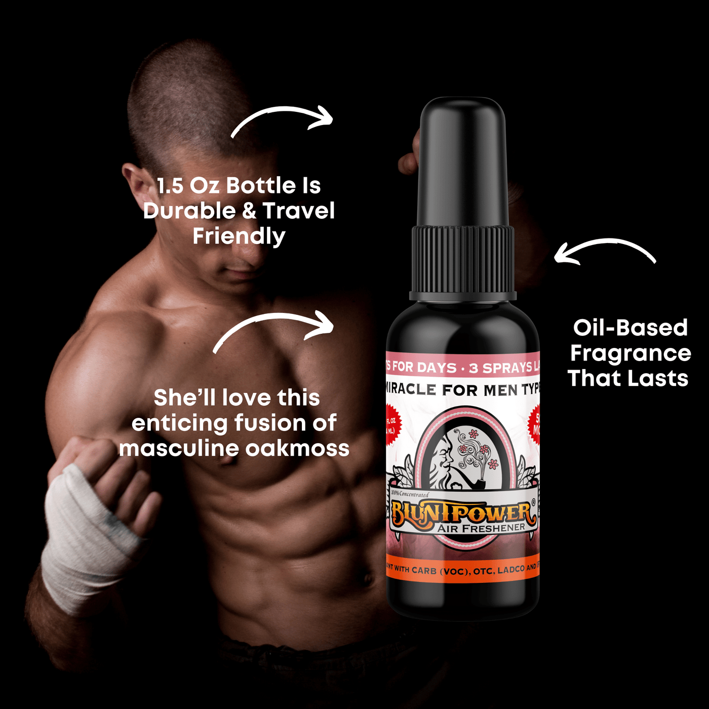 Miracle Type For Men Air Freshener Spray - BluntPower Air Freshener