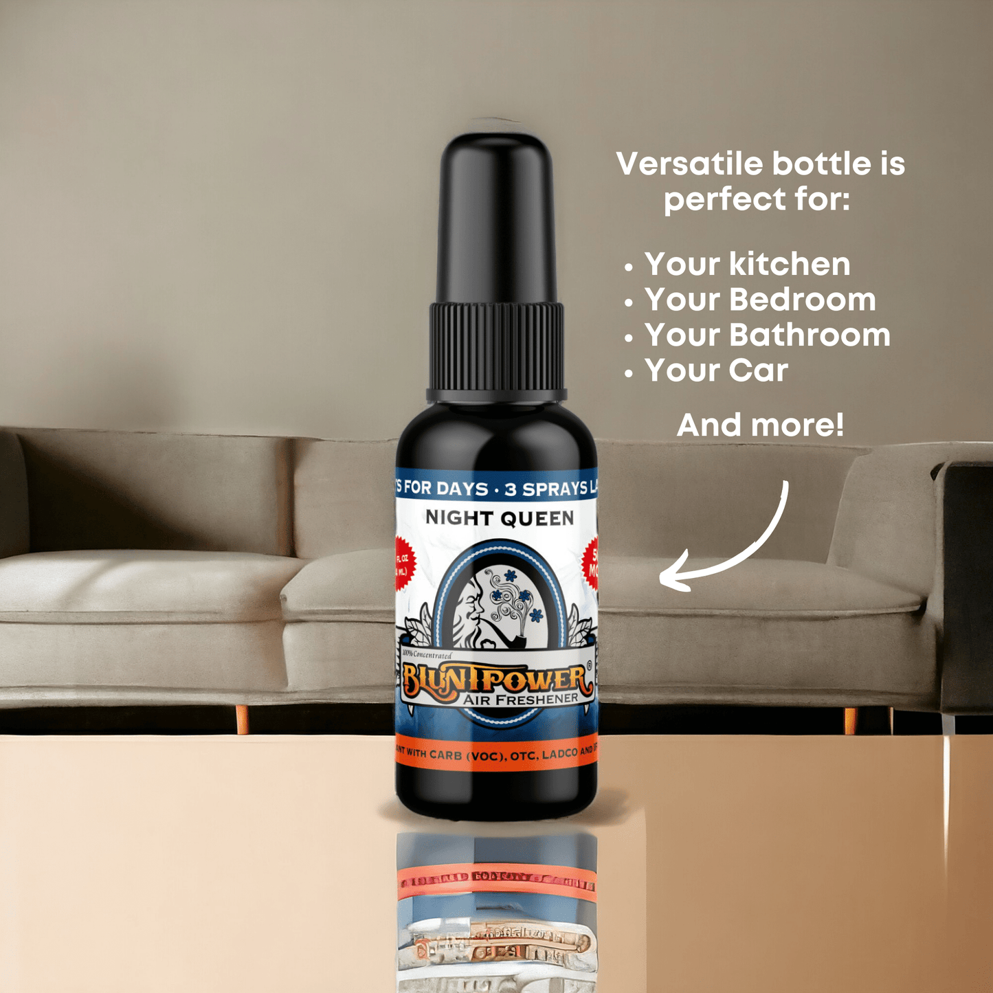 Night Queen Air Freshener Spray - BluntPower Air Freshener