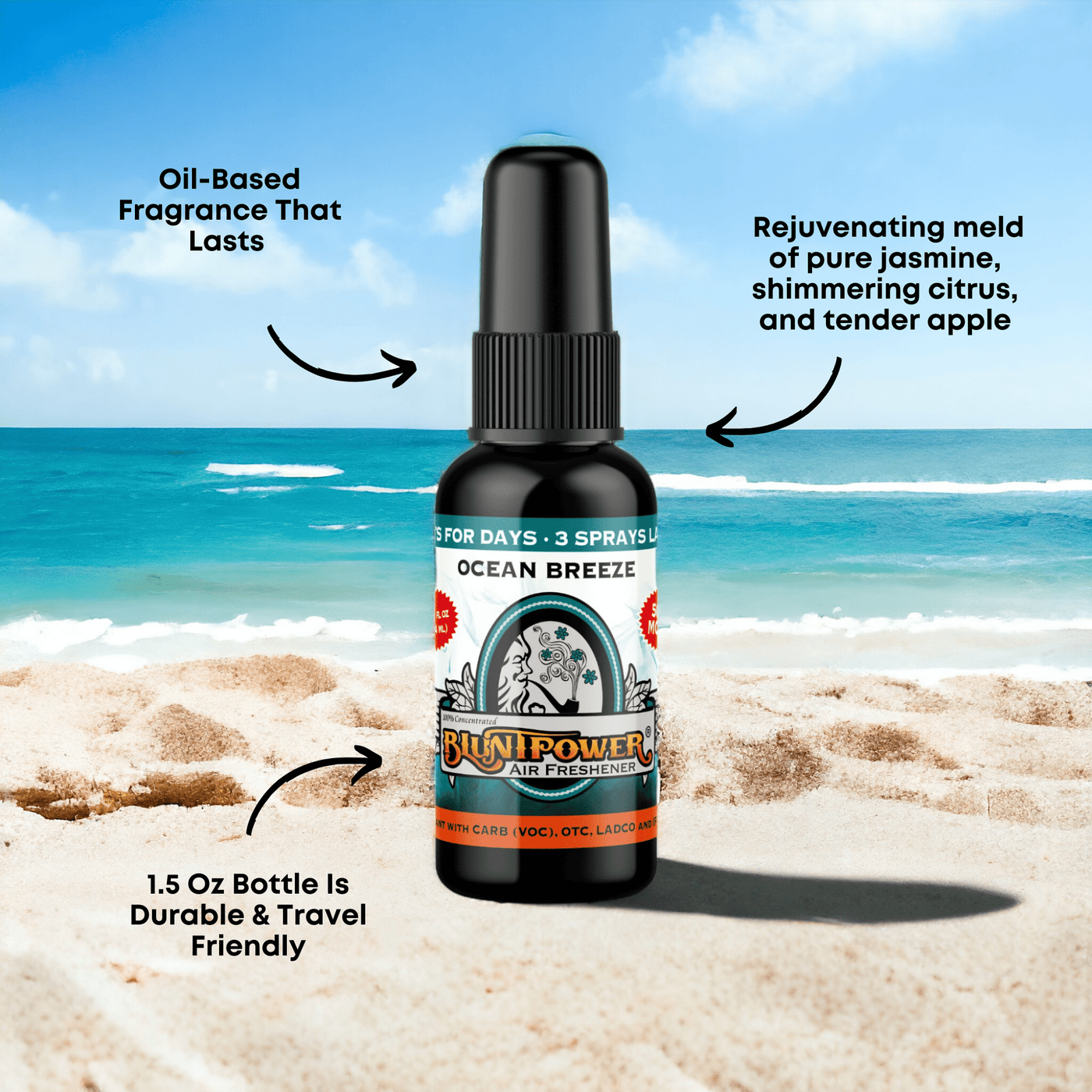 Ocean Breeze Spray Air Freshener Spray - BluntPower Air Freshener