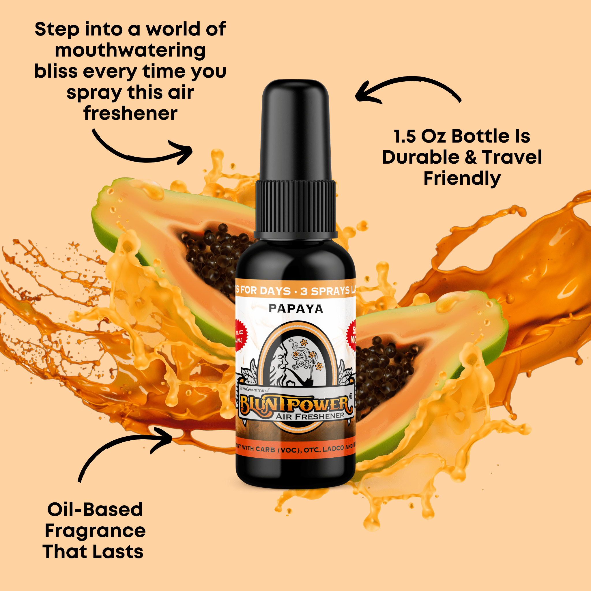 Papaya Air Freshener Spray - BluntPower Air Freshener