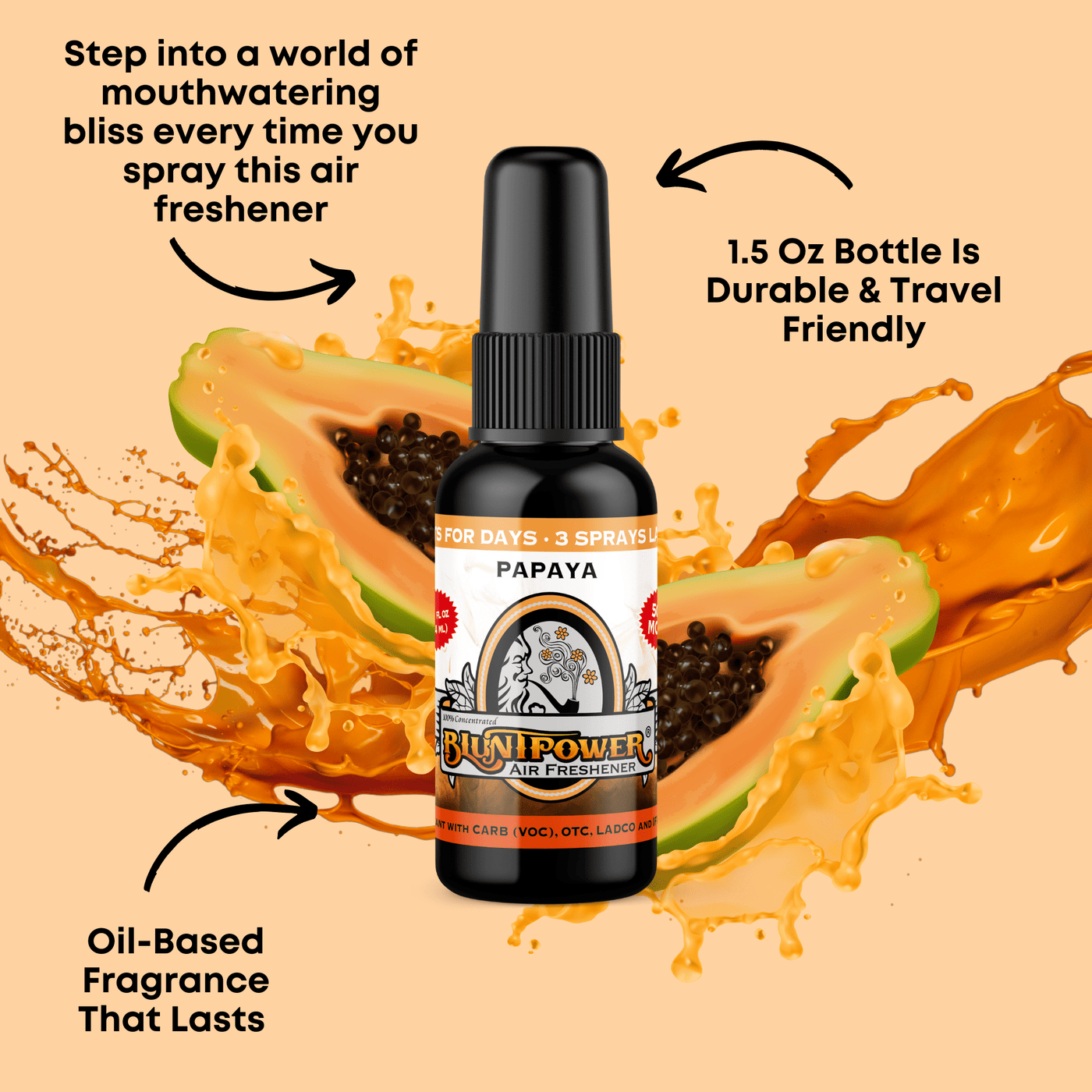 Papaya Air Freshener Spray - BluntPower Air Freshener