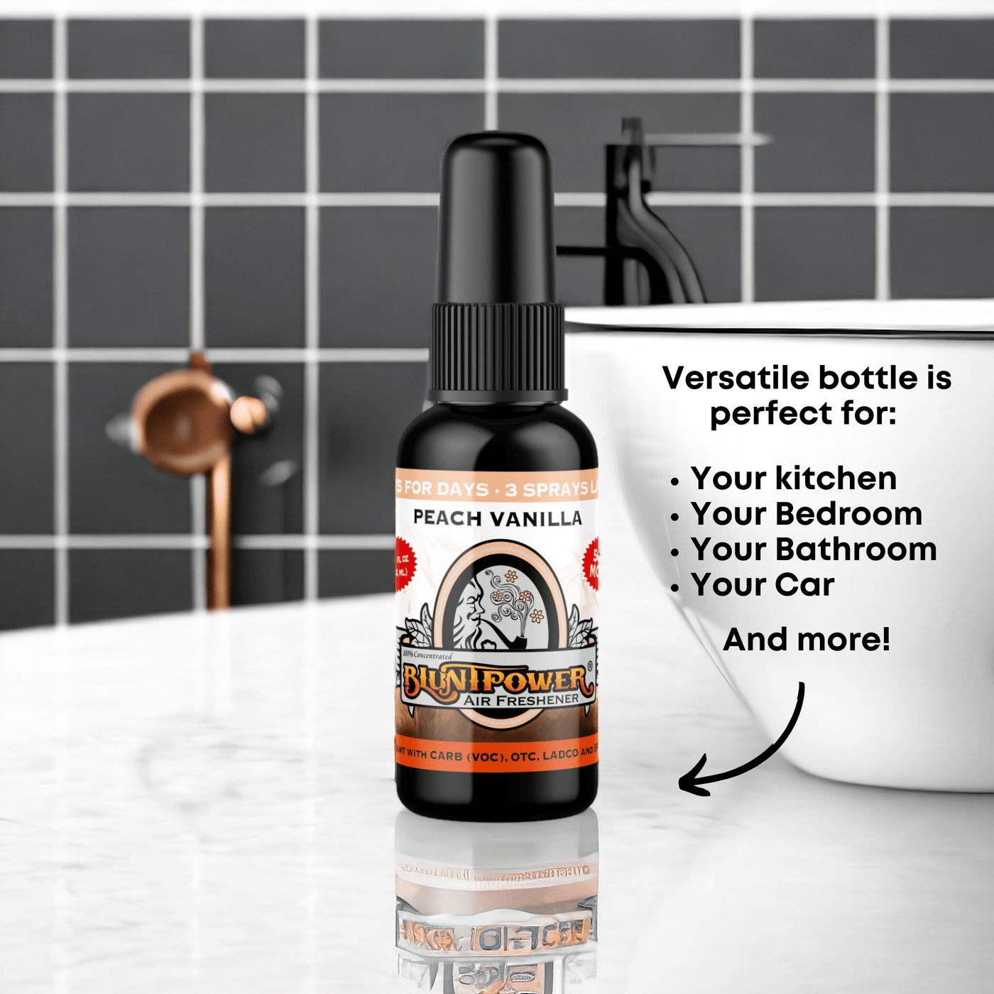 Peach Vanilla Air Freshener Spray - BluntPower Air Freshener