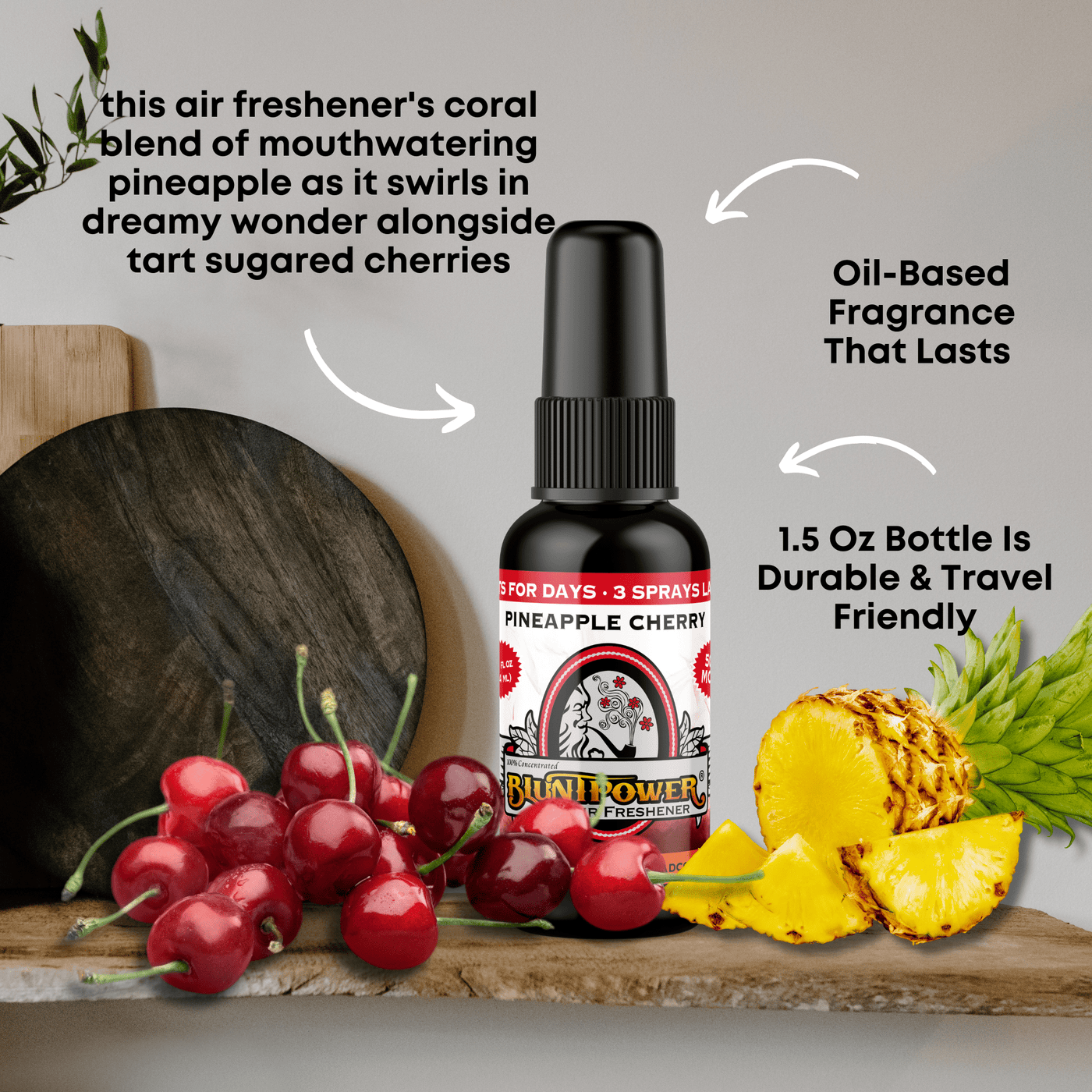 Pineapple Cherry Air Freshener Spray - BluntPower Air Freshener