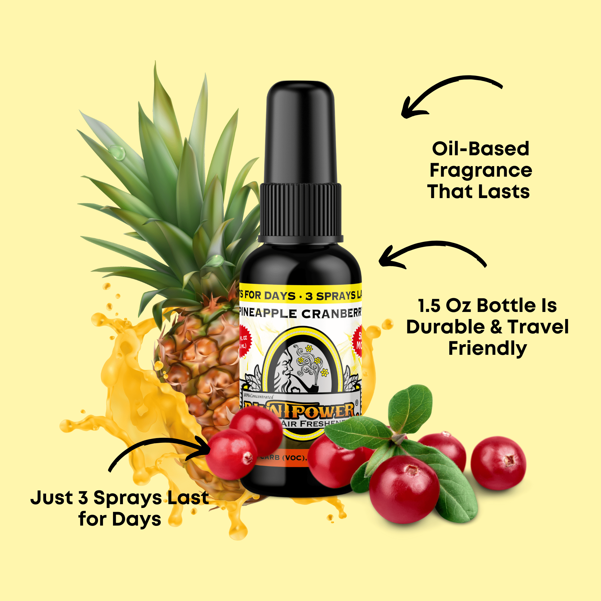 Pineapple Cranberry Air Freshener Spray - BluntPower Air Freshener