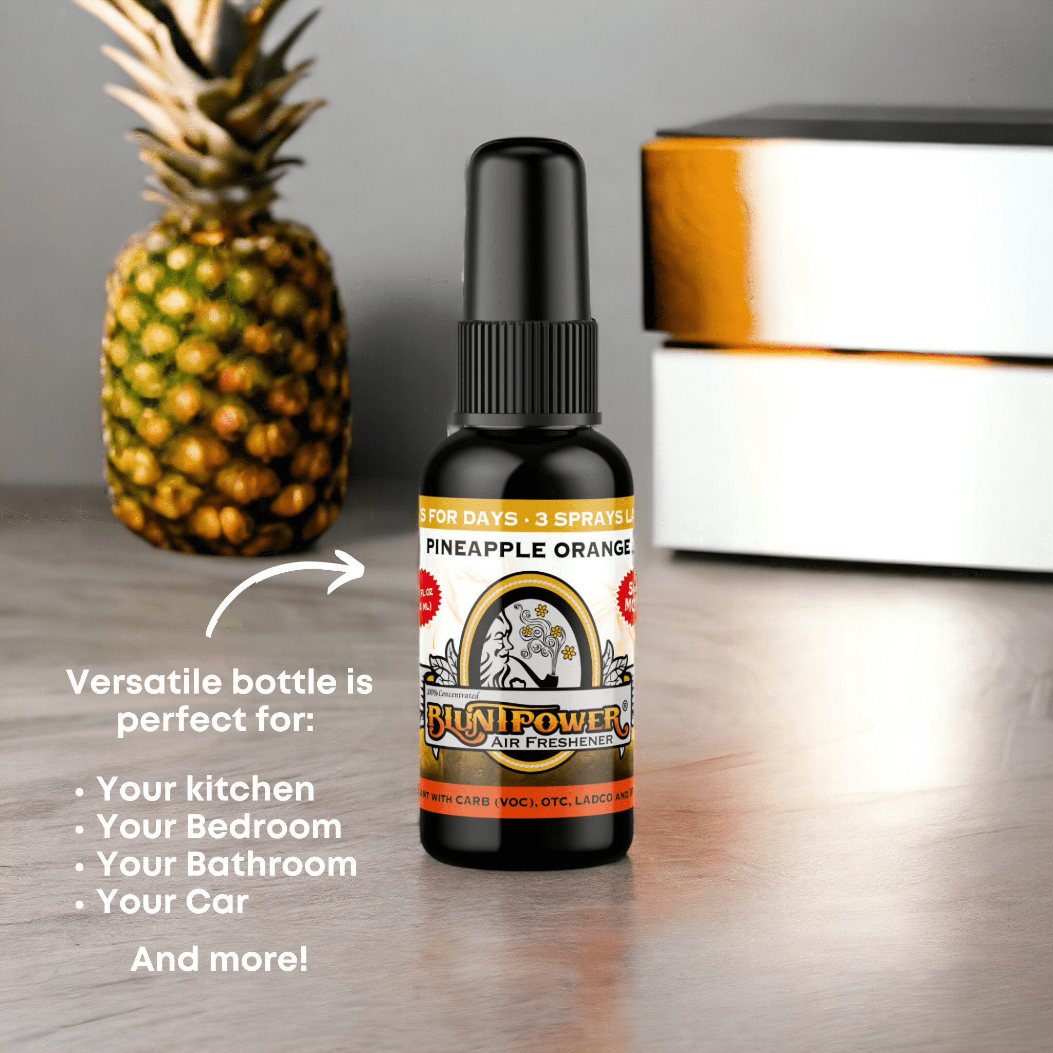 Pineapple Orange Air Freshener Spray - BluntPower Air Freshener