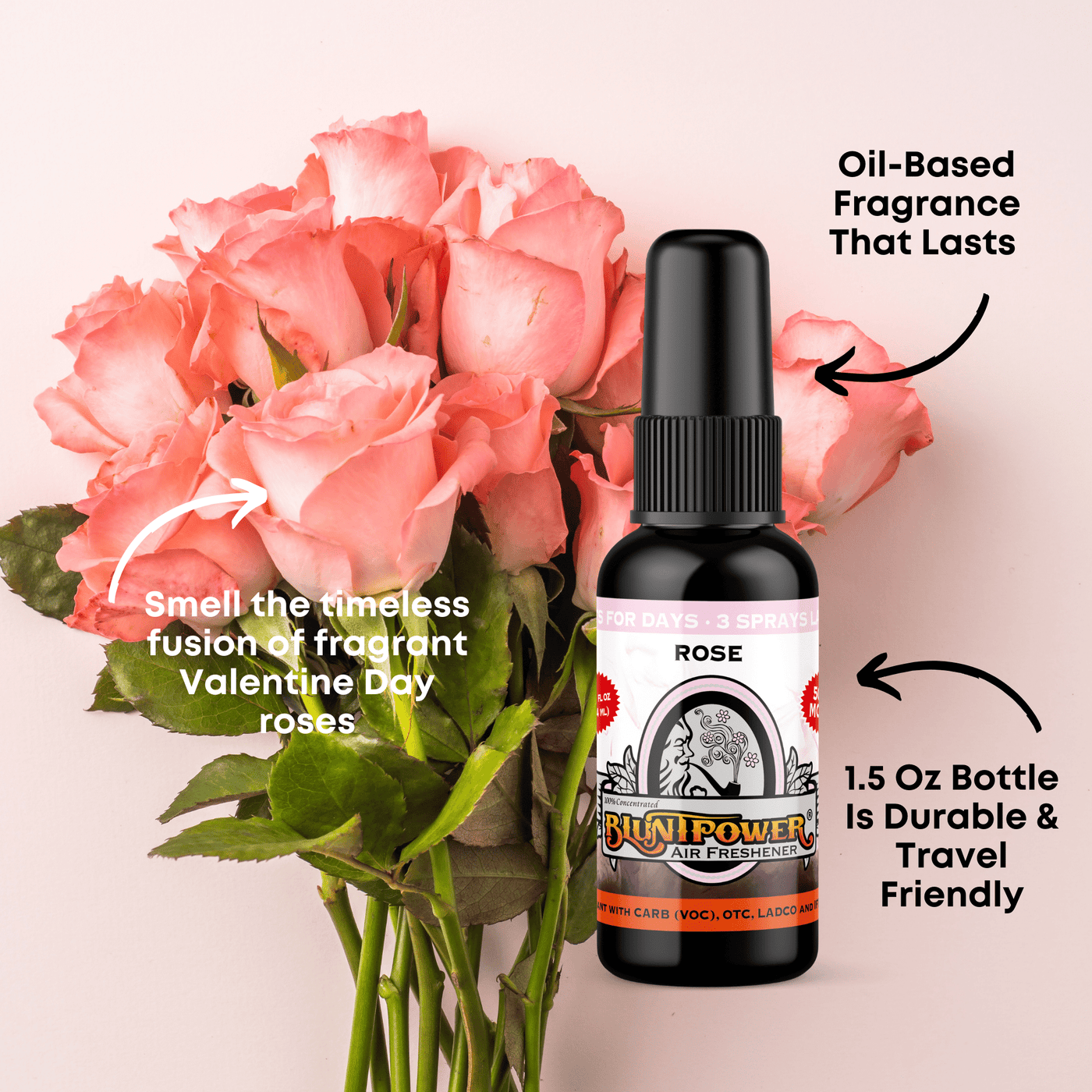 Rose Air Freshener Spray - BluntPower Air Freshener