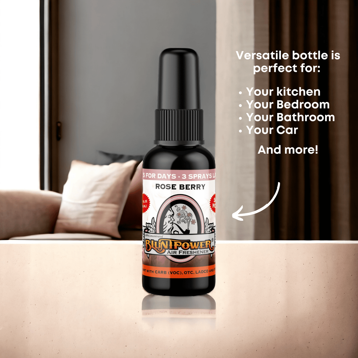 Rose Berry Air Freshener Spray - BluntPower Air Freshener