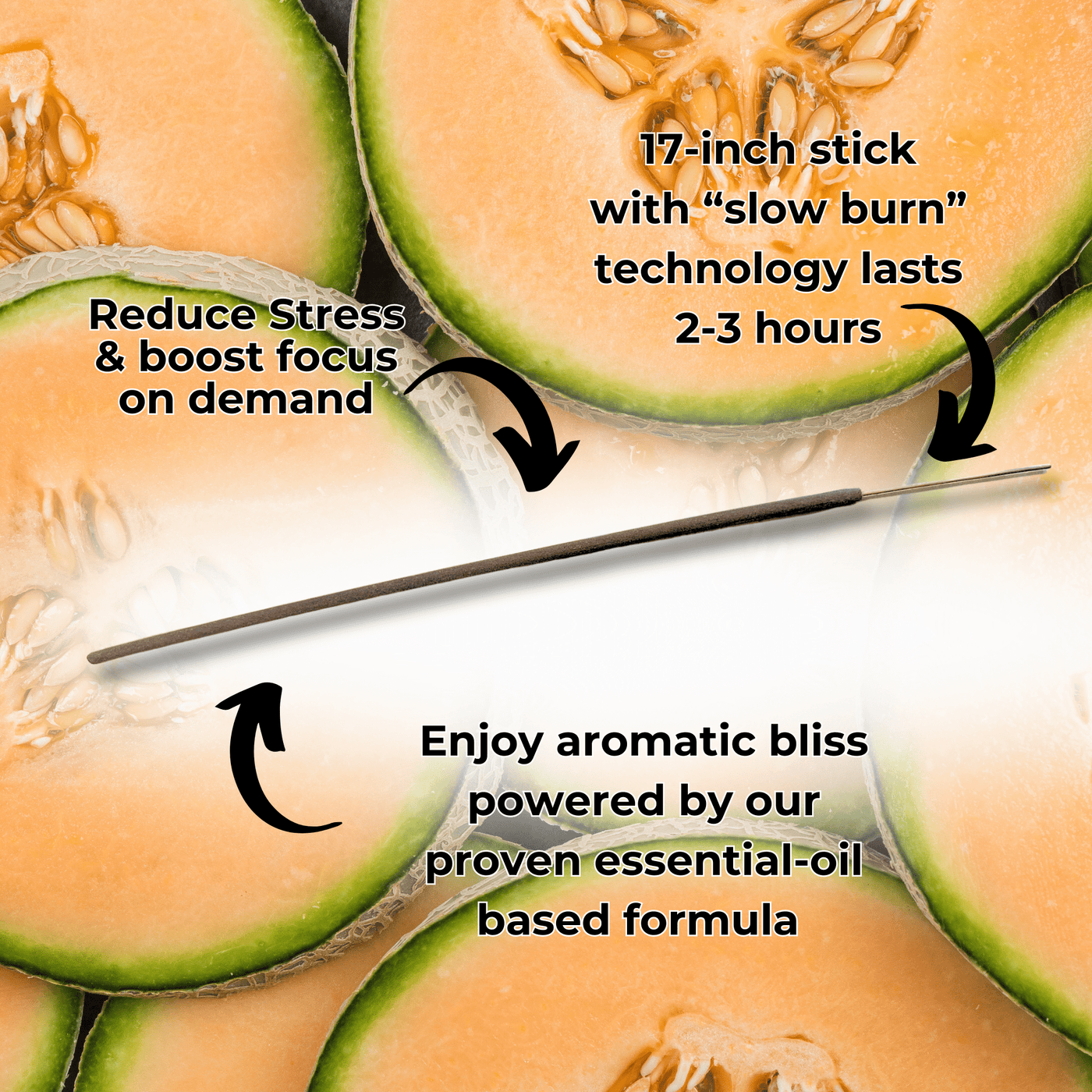 Cantaloupe Long Incense Sticks - BluntPower Air Freshener