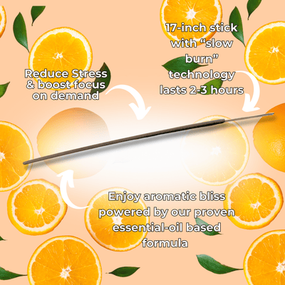 Citrus Orange Long Incense Sticks - BluntPower Air Freshener