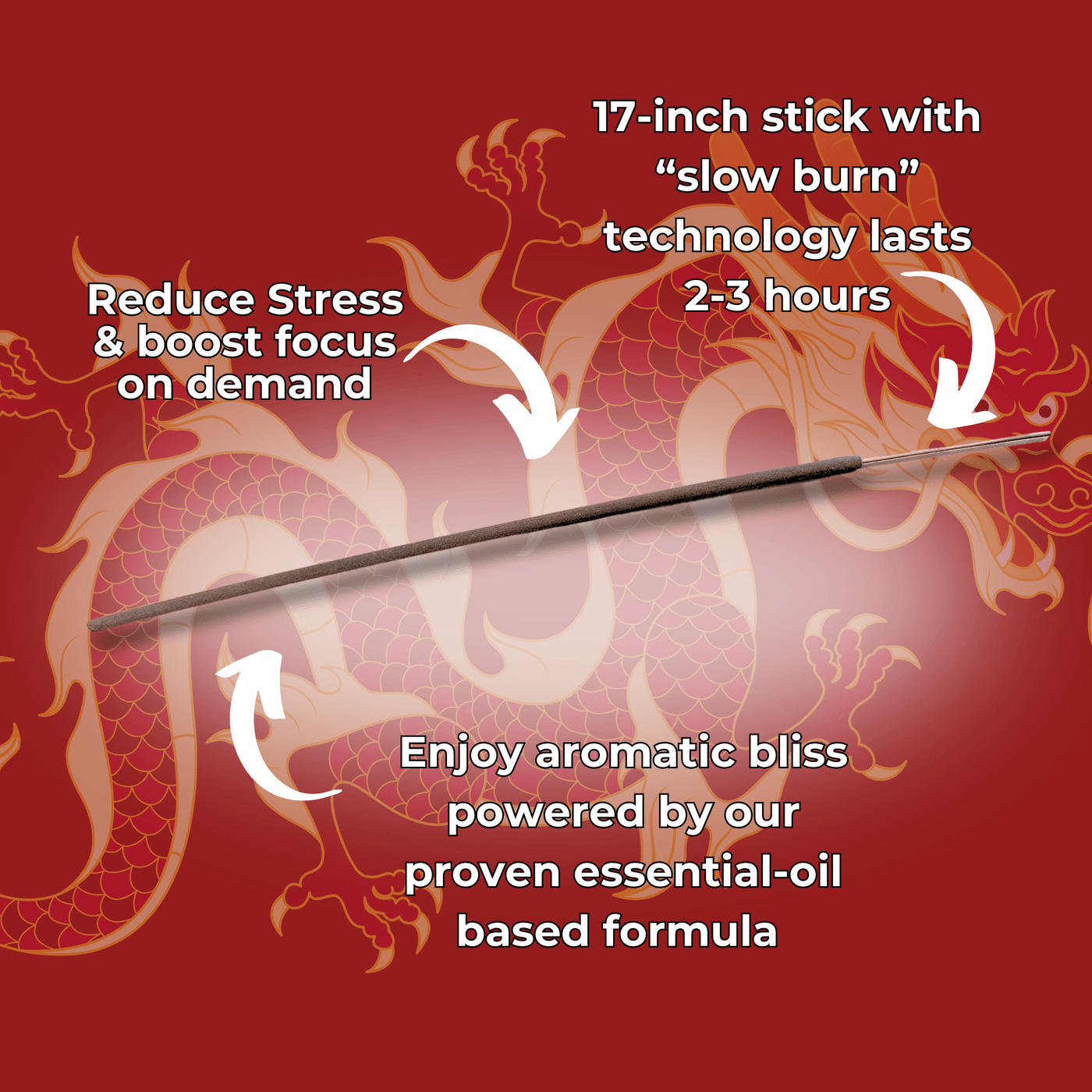 Dragon Blood Long Incense Sticks - BluntPower Air Freshener