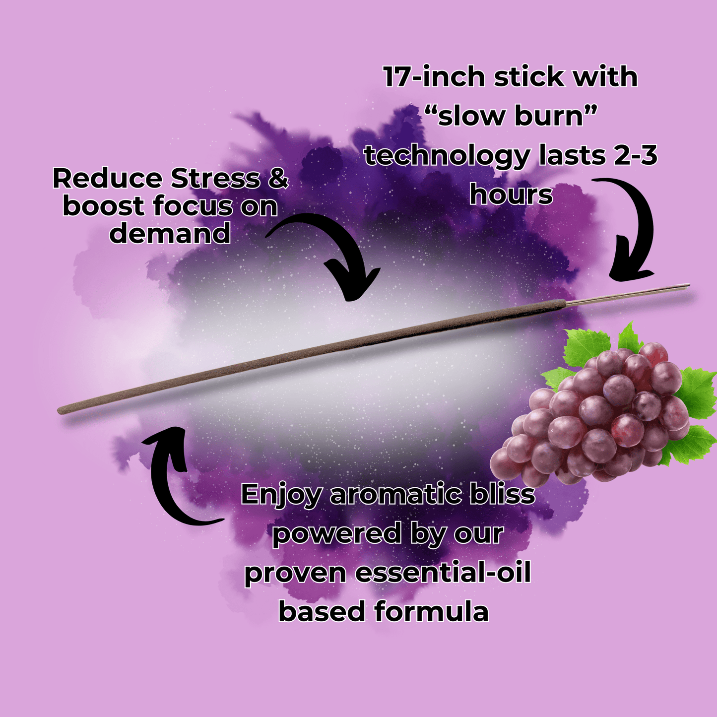 Grape Long Incense Sticks - BluntPower Air Freshener