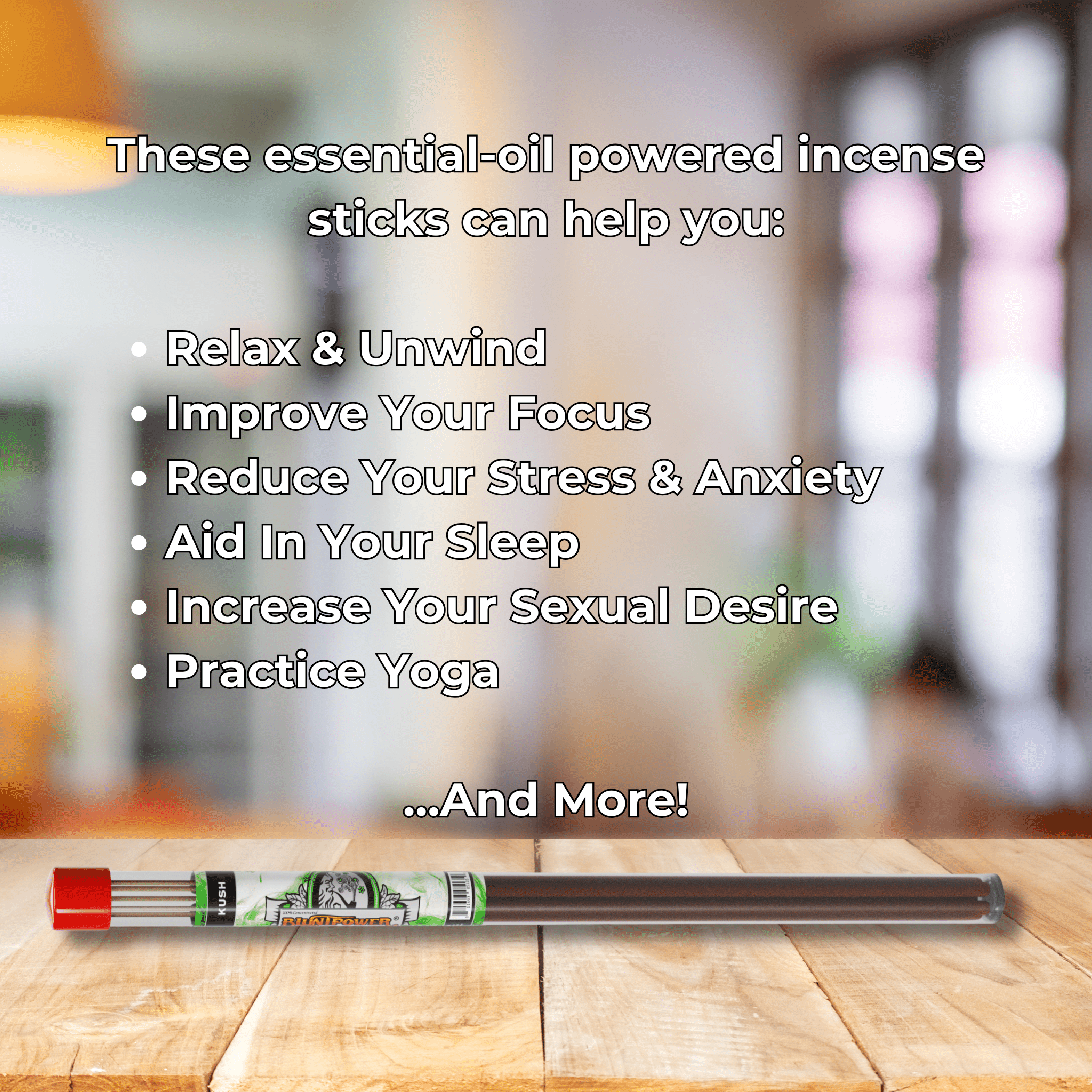 Kush Long Incense Sticks - BluntPower Air Freshener