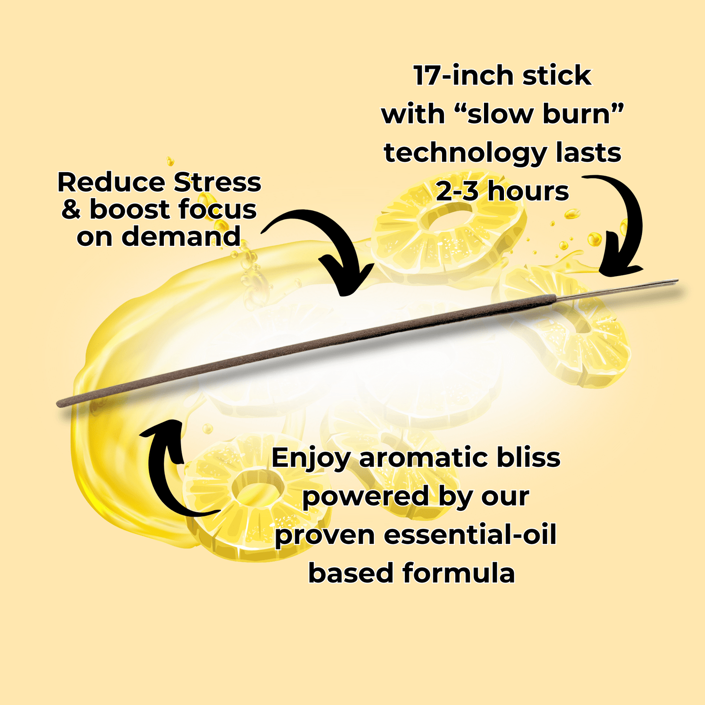 Pineapple Long Incense Sticks - BluntPower Air Freshener
