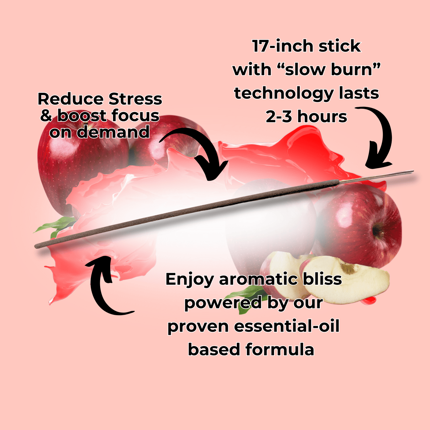 Red Apple Long Incense Sticks - BluntPower Air Freshener