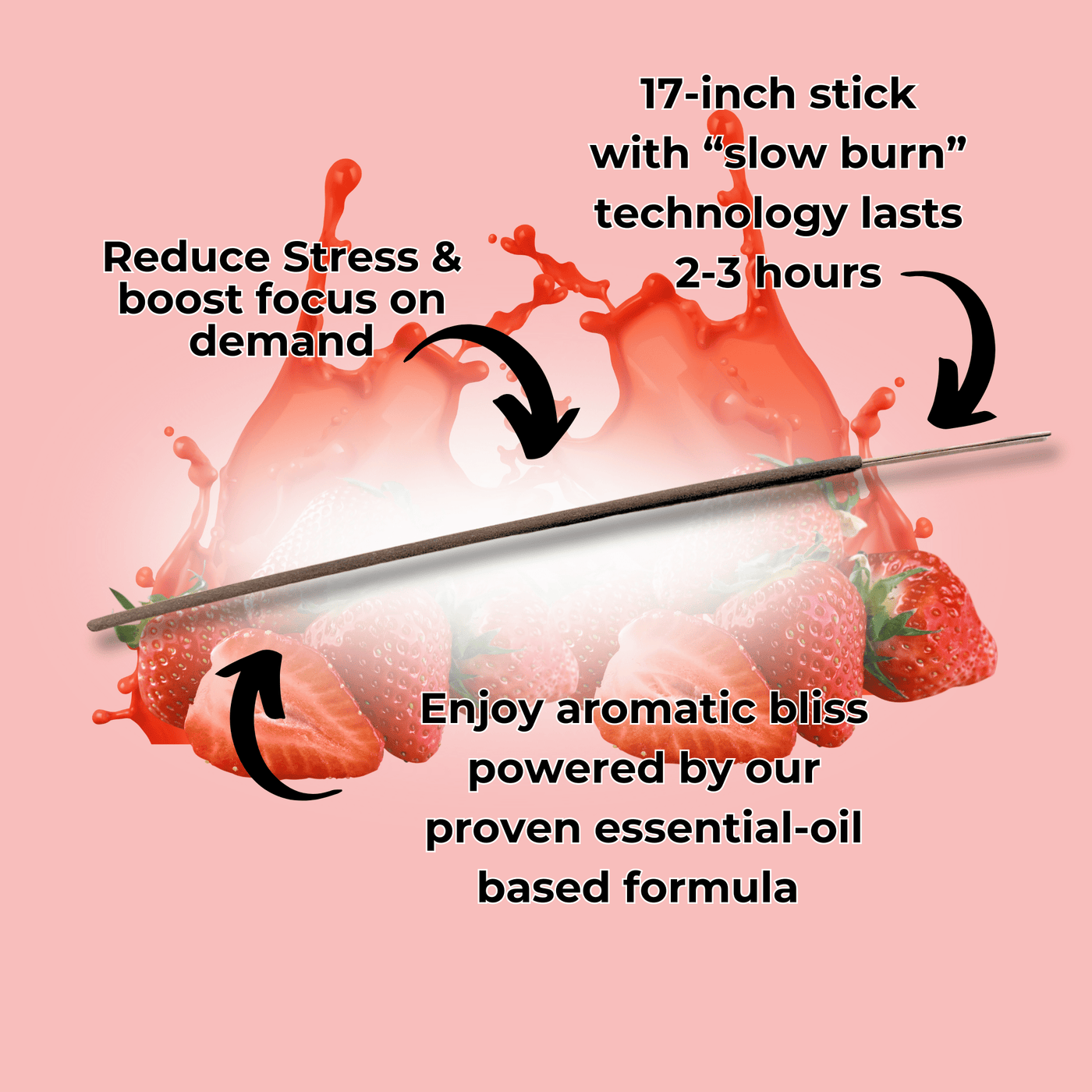 Strawberry Long Incense Sticks - BluntPower Air Freshener