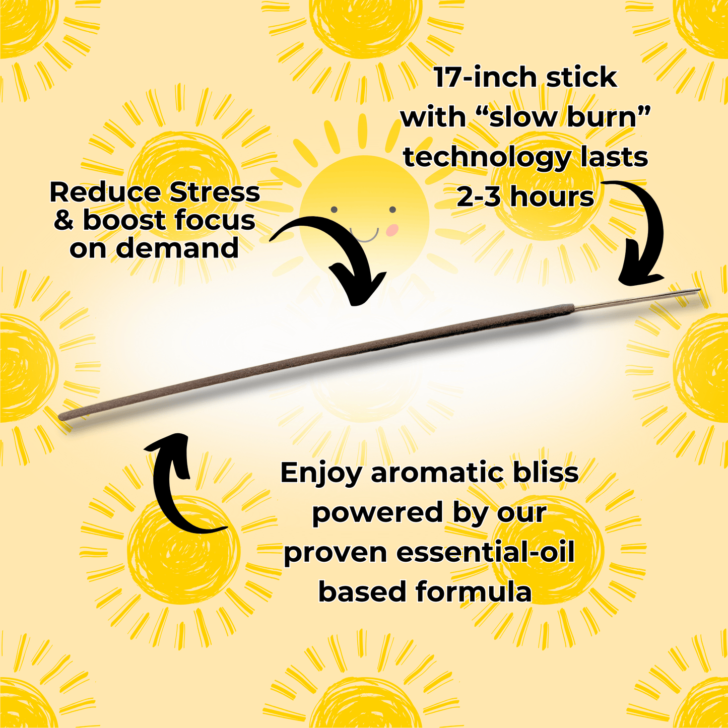 Sunshine Long Incense Sticks - BluntPower Air Freshener