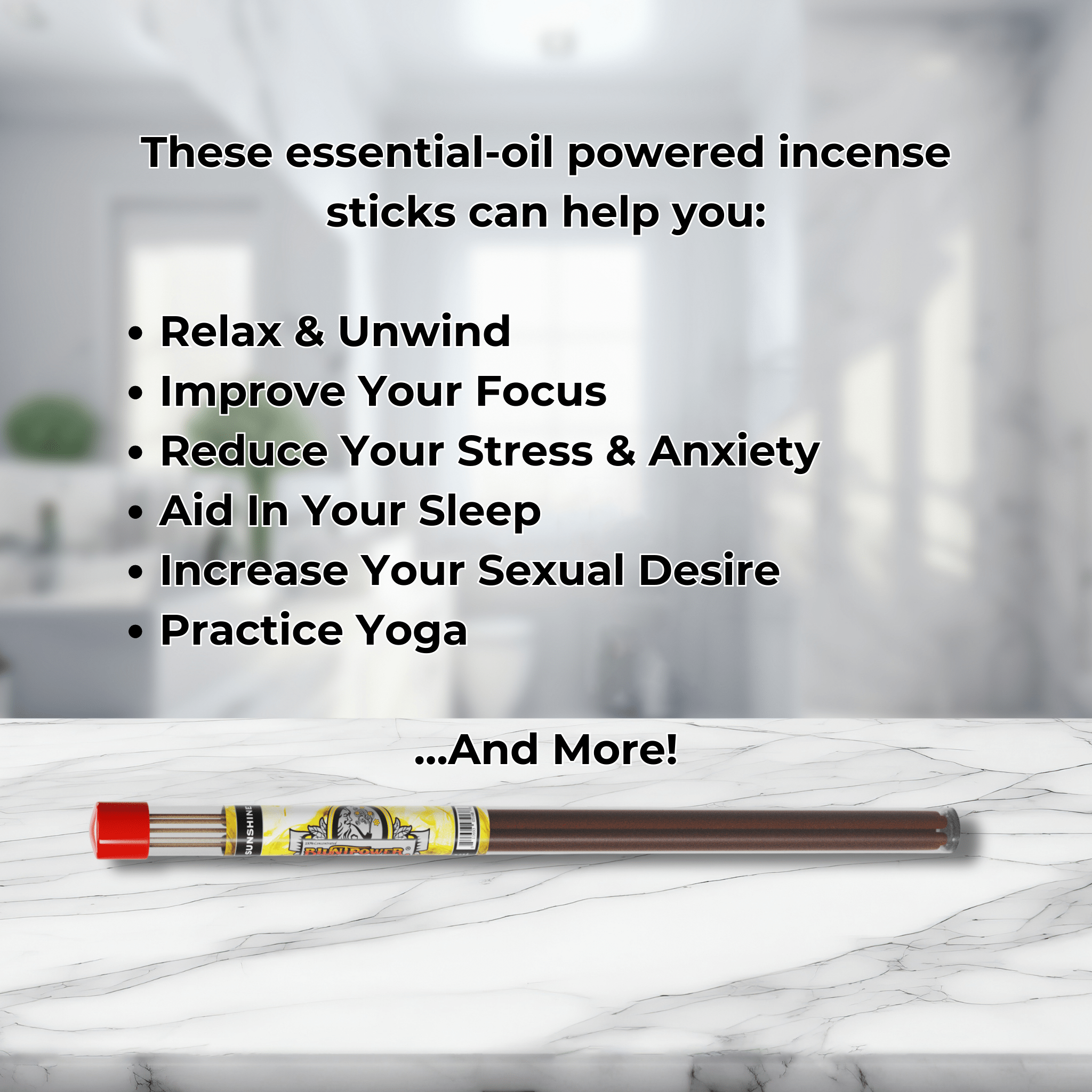 Sunshine Long Incense Sticks - BluntPower Air Freshener