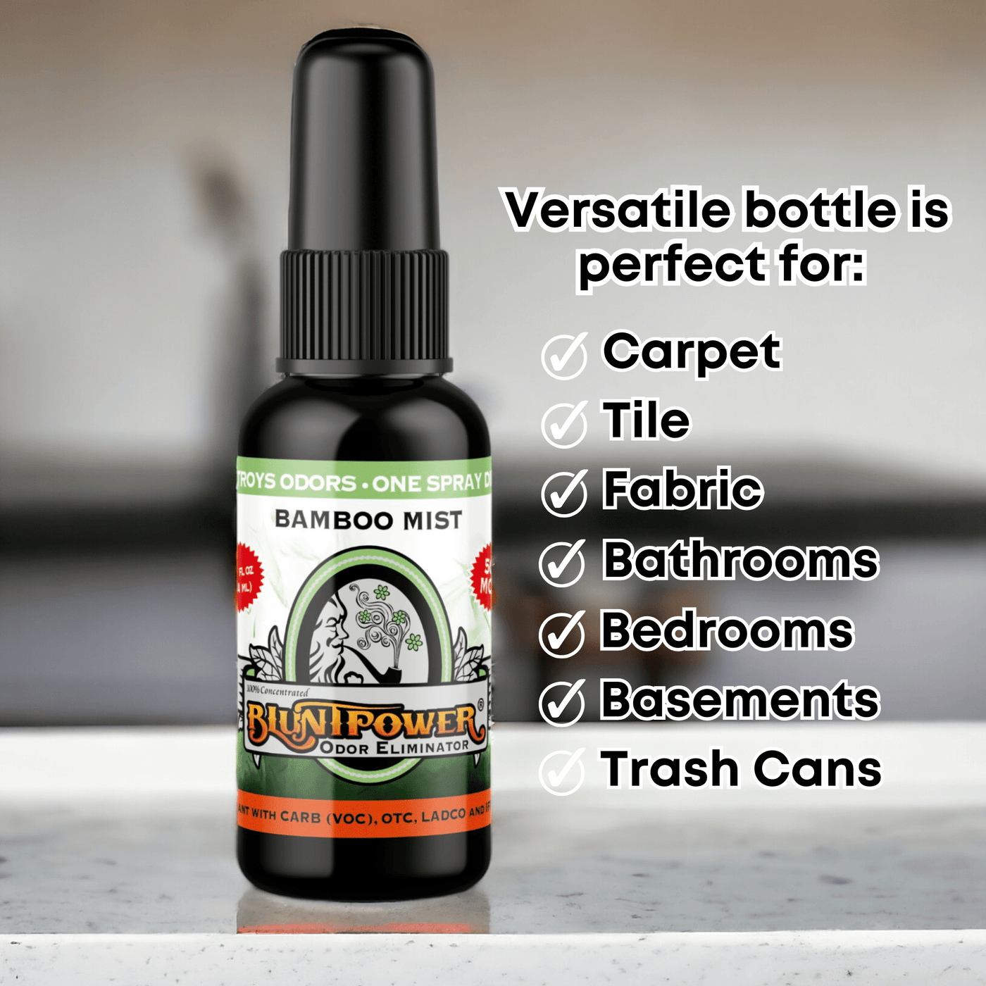 Bamboo Mist Odor Eliminator Spray - BluntPower Air Freshener