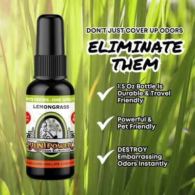 Lemongrass Odor Eliminator Spray - BluntPower Air Freshener