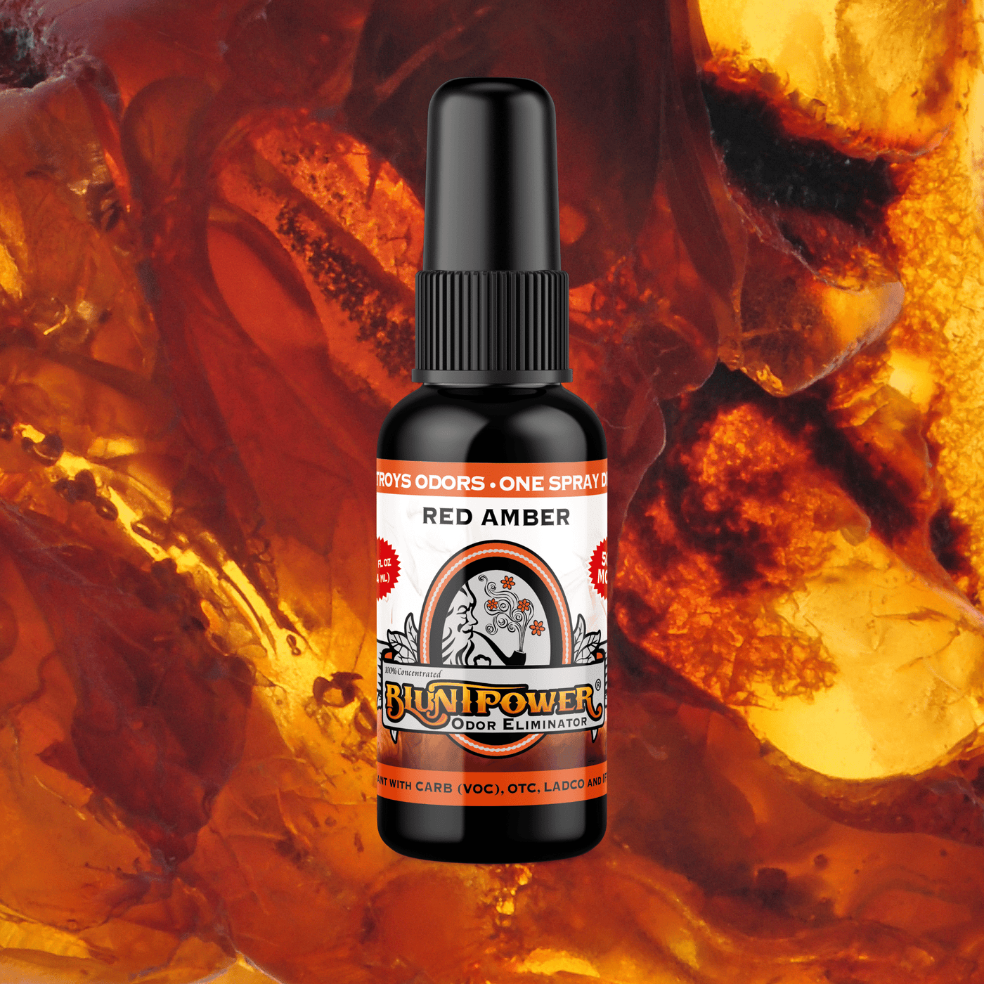 Red Amber Odor Eliminator Spray - BluntPower Air Freshener