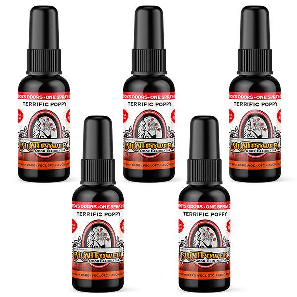 TERRIFIC POPPY ODOR ELIMINATOR (5 PACK) - BluntPower Air Freshener